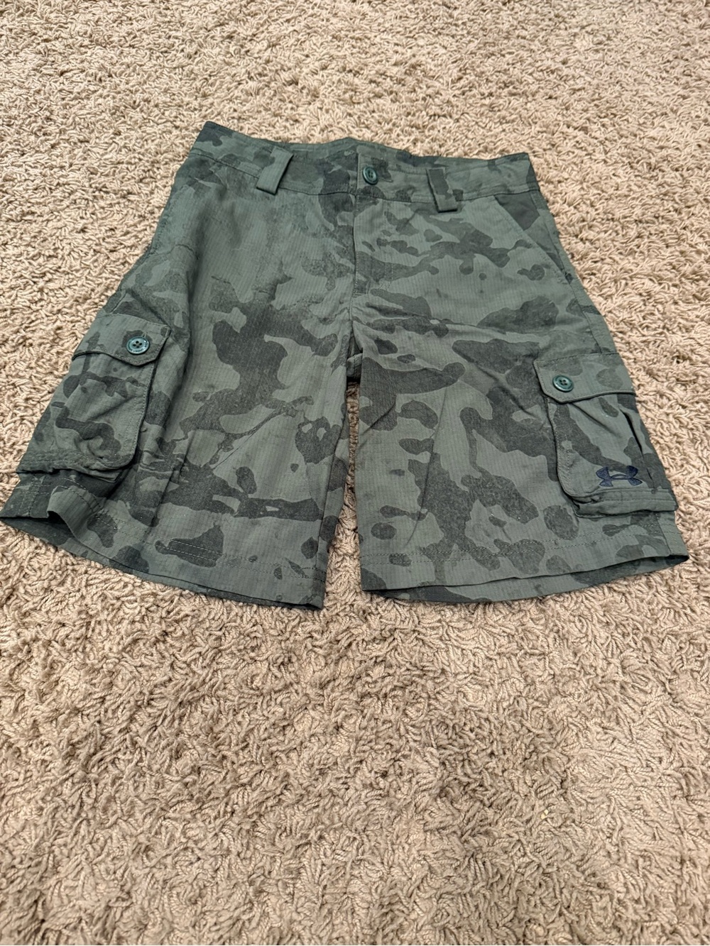 Youth Under Armour camo cargo shorts